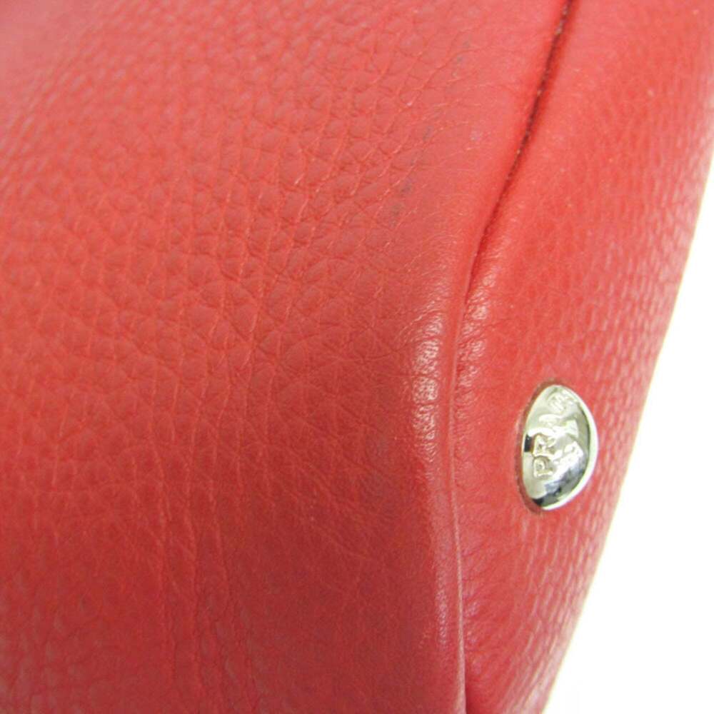 PRADA Red Leather Shoulder Bag - Picture 4 of 16